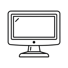 Monitor Vector Illustration – High-Resolution Display Screen for Work and Gaming