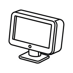 Monitor Vector Illustration – High-Resolution Display Screen