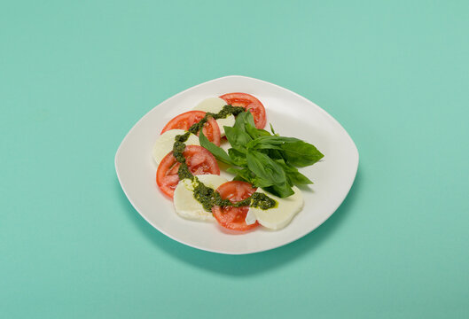 tasty and healthy salads in a plate on a beautiful background