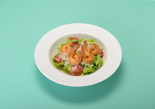 tasty and healthy salads in a plate on a beautiful background