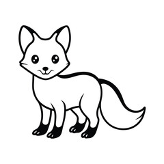 vector illustration of a fox
