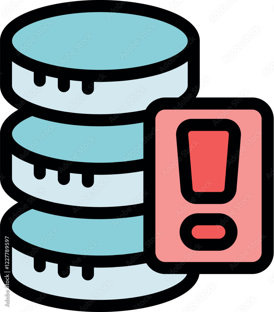 Poster database is showing an alert message, indicating a server error, potential data loss, or system fail