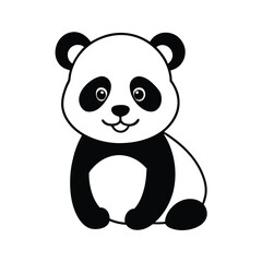 panda bear with bamboo