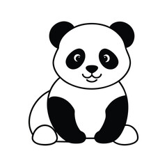 panda bear with bamboo