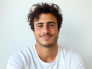 Fototapeta premium A bright living room with a neutral color palette, a single modern sofa, and a minimalist coffee table, clean lines and airy feel