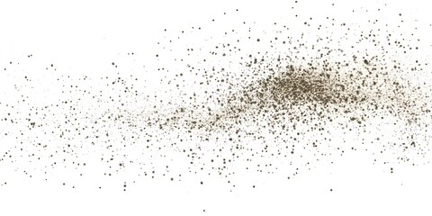 Obraz premium Abstract Brown Dust Particles Exploding Scattered on White Background High Resolution Texture