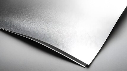 Brushed Metal Sheet Displaying Texture and Form
