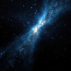 Naklejka premium Stunning View of a Galaxy with Starry Background and Cosmic Beauty