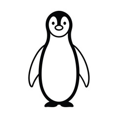 penguin on white background