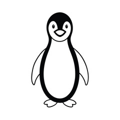 penguin on white background