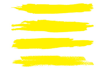 Obraz premium Set of abstract horizontal grunge background templates. Vector black spots with jagged edges. Hand drawn brush strokes isolated on white. For text, advertising, texture design