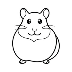 vector illustration of cartoon rat