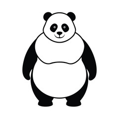 Fototapeta premium panda with blank sign