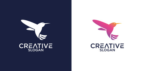 Flying bird logo design vector
