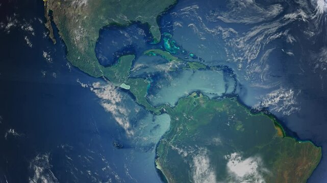 Realistic Earth Rotation And Country Zoom El Salvador