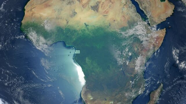 Realistic Earth Rotation And Country Zoom Equatorial Guinea