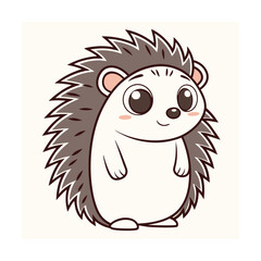 hedgehog on a white background