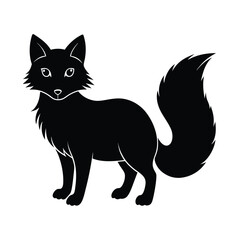 black and white fox