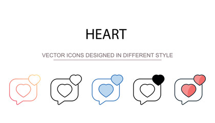 Heart icon design with white background stock illustration
