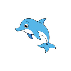 dolphin isolated on white background