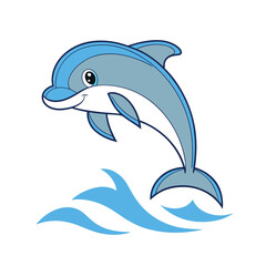 dolphin isolated on white background