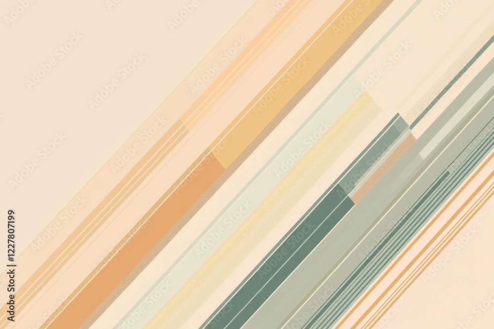 Fototapete Abstract composition featuring diagonal lines in soft colors and textures evoke calmness in contemporary art. Generative AI
