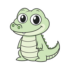 illustration of cartoon crocodile