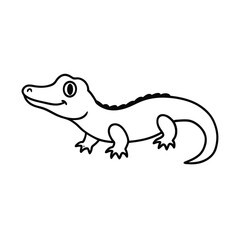 illustration of cartoon crocodile