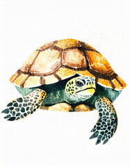 Fototapeta premium Watercolor Painting Of Turtle