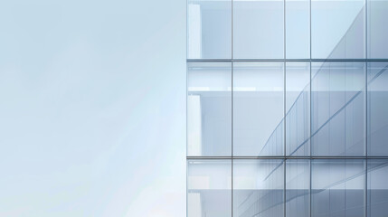 Obraz premium A modern glass building with a curved facade.