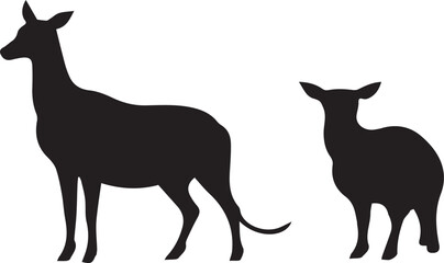 Animals silhouette icons set 