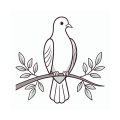 white dove silhouette