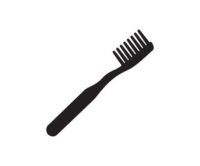 Toothbrush icon. Black Toothbrush icon on white background. Vector illustration