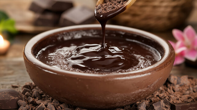 A luxurious spa where chocolate facials and hot cocoa baths are offered.