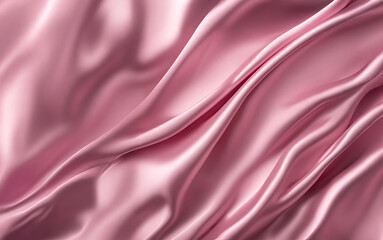 A soft pink satin fabric background with some gentle creases.
