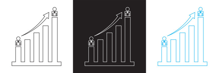 Successful business collaboration icon. Containing teamwork, group people, partnership, organization etc. isolated on white and black background. vector illustration. EPS 10