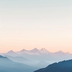 Mountain Range at Sunset