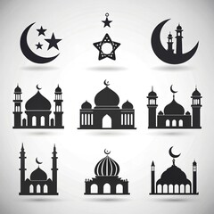 Eid ul Fitr Icon Set: Elegant and Minimalistic Icons for Celebrating the Joyous Festival of Eid