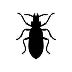 Insect bug icon silhouettes vector design illustration, isolated white background