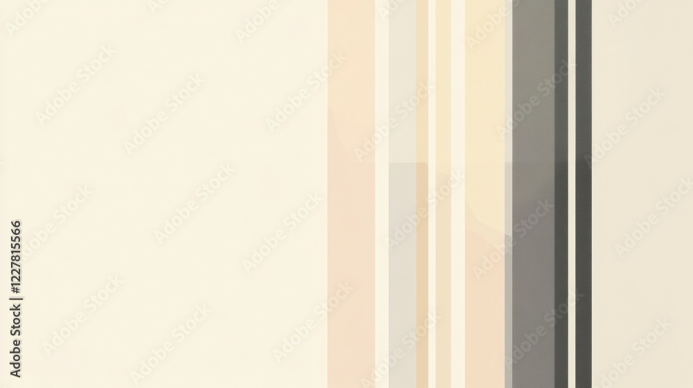 Poster Colorful abstract artwork with soft tones creating a calming atmosphere in a modern art gallery. Generative AI