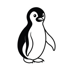 two penguins on white