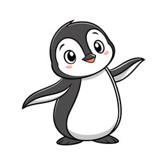 penguin cartoon isolated on white