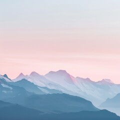 Fototapeta premium Mountain Range at Sunrise