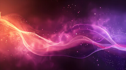 Obraz premium Abstract colorful waves with light effects and a cosmic background.