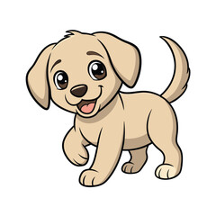 puppy on a white background