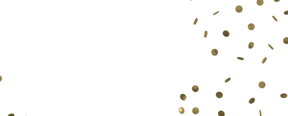 Gilded Celebration: Magnificent 3D Illustration of a Grand Gold Confetti Event