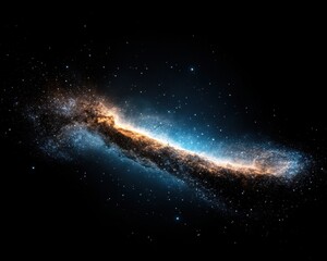 Fototapeta premium Stunning Cosmic Nebula with Bright Colors and Starry Background