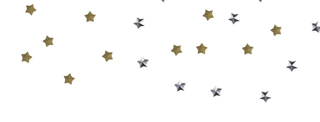 Starstruck Spectacle: 3D Illustration Transports You to a Gold Stars Shower