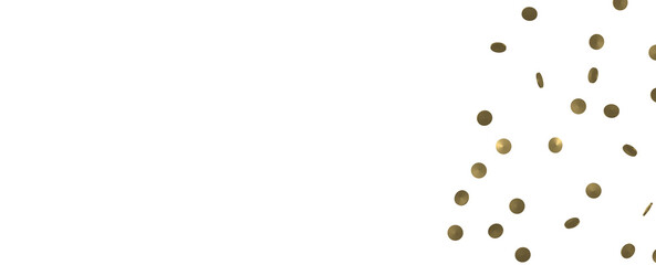 Gilded Celebration: Magnificent 3D Illustration of a Grand Gold Confetti Event