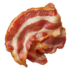Fresh bacon slice with visible fat and meat layers, perfect for cooking